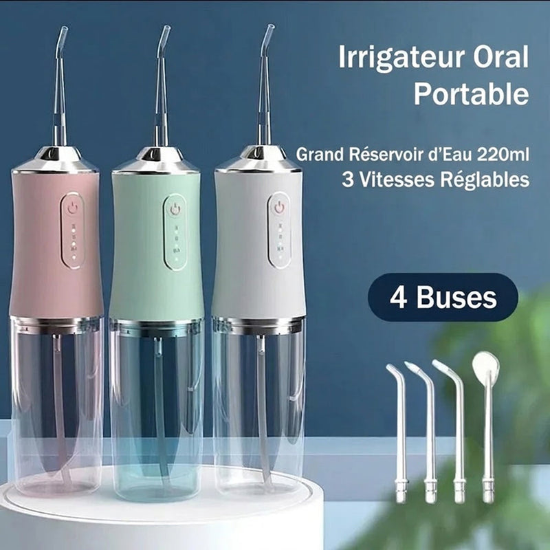 AquaBriska Jet Dentaire Sans Fil & Hydropulseur Portable