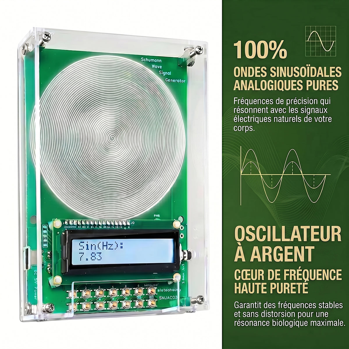 Générateur de Résonance de Schumann AetheLyx 0,01 Hz - 100 kHz