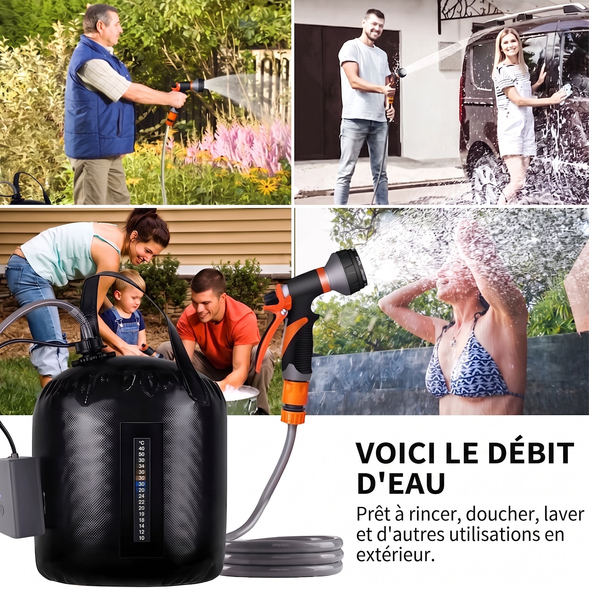 Douche Portable Camping Rechargeable USB ClinyShowe