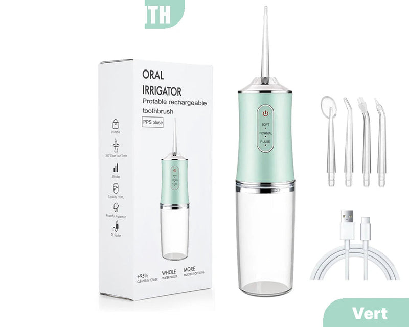 AquaBriska Jet Dentaire Sans Fil & Hydropulseur Portable