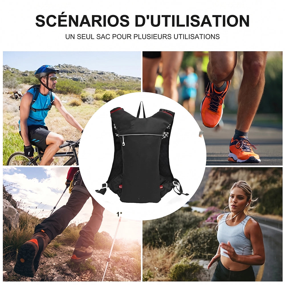 Gilet d'Hydratation VestRiux 5L avec Poche à Eau 2L