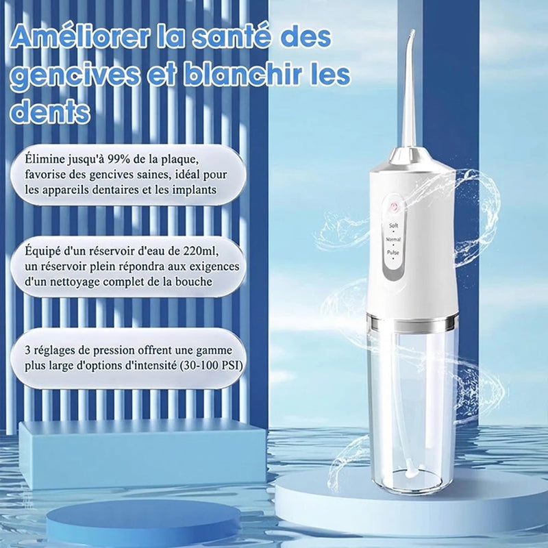 AquaBriska Jet Dentaire Sans Fil & Hydropulseur Portable