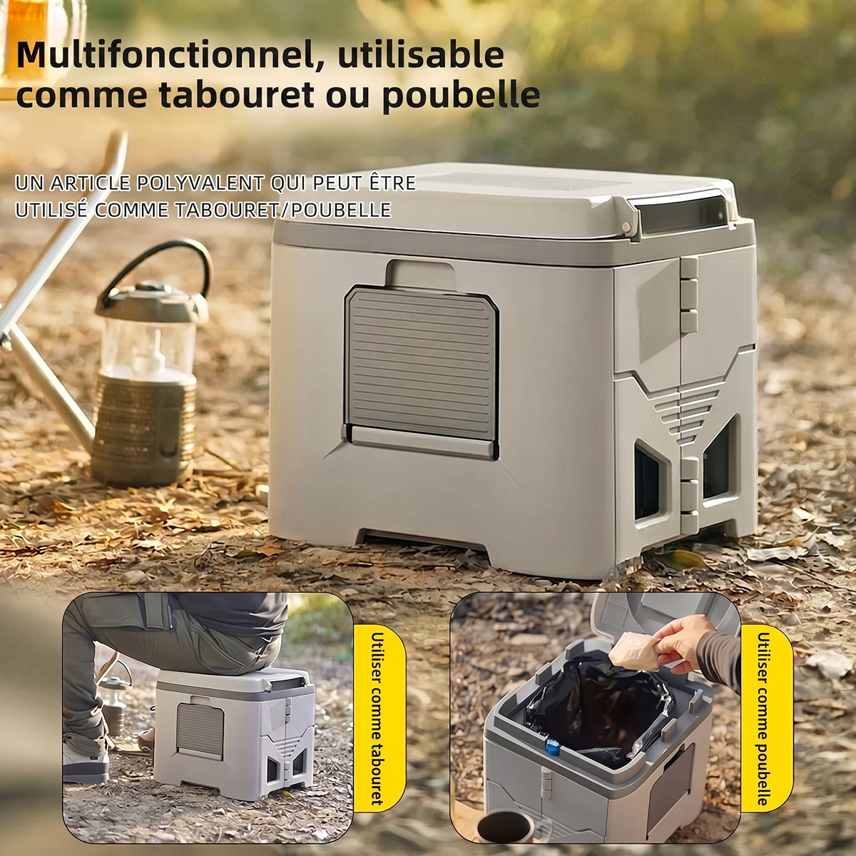 HushiPot | Toilettes De Camping Pliables Tout-Terrain 3-en-1