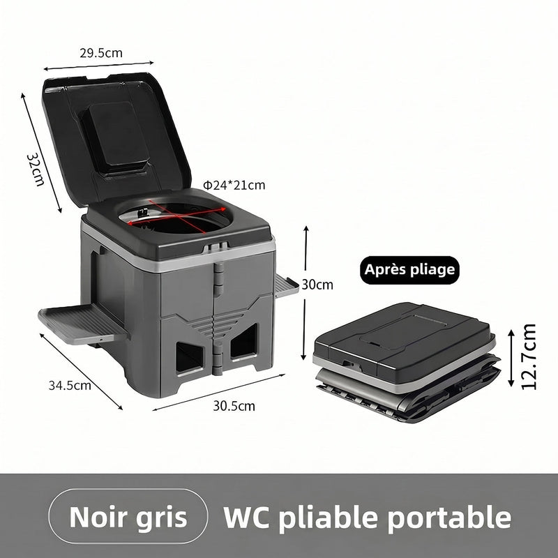 HushiPot | Toilettes De Camping Pliables Tout-Terrain 3-en-1