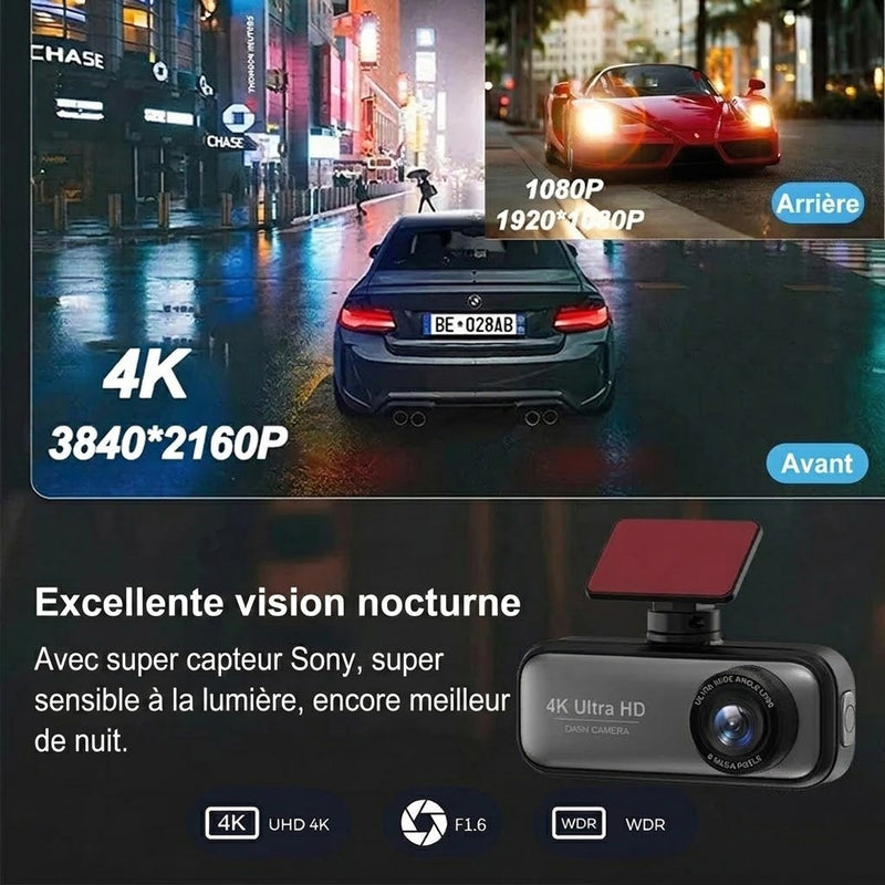 DashyLynk Dashcam Sans Fil 4K UHD avec GPS et Surveillance Parking