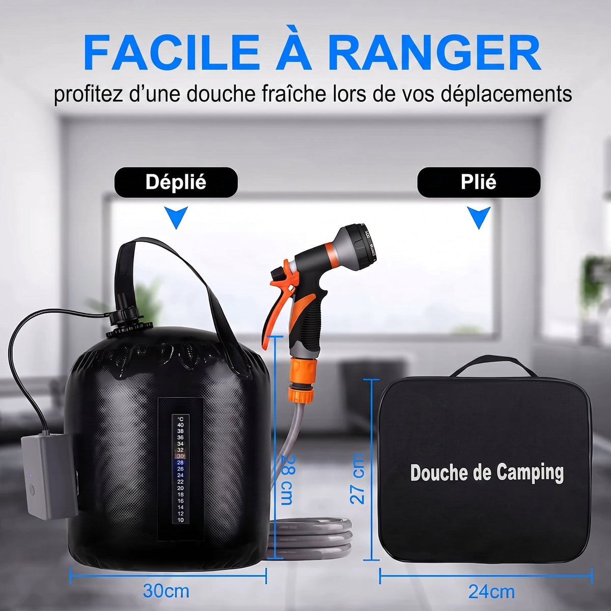 Douche Portable Camping Rechargeable USB ClinyShowe