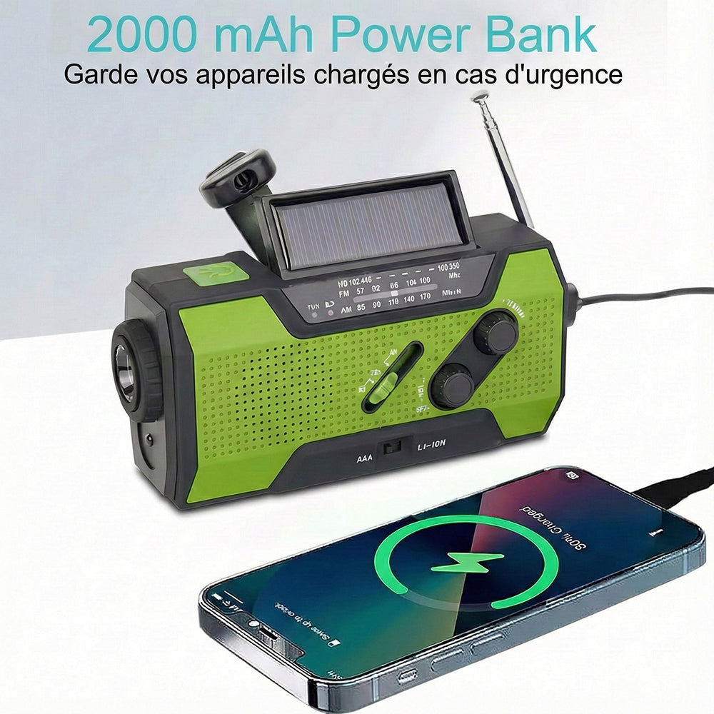AlerSkyo Radio De Survie Dynamo Solaire et Torche d'Urgence