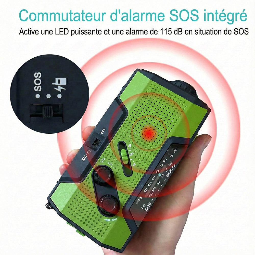 AlerSkyo Radio De Survie Dynamo Solaire et Torche d'Urgence
