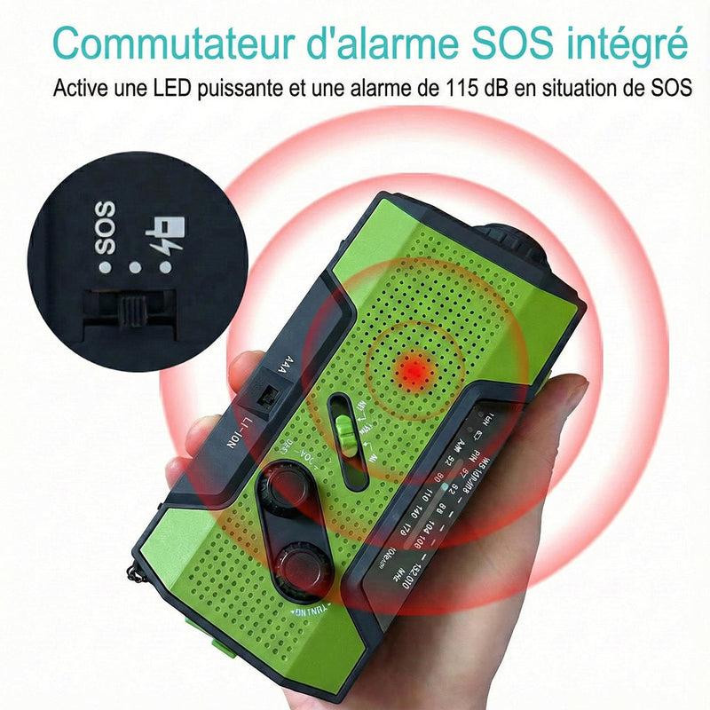 AlerSkyo Radio De Survie Dynamo Solaire et Torche d'Urgence