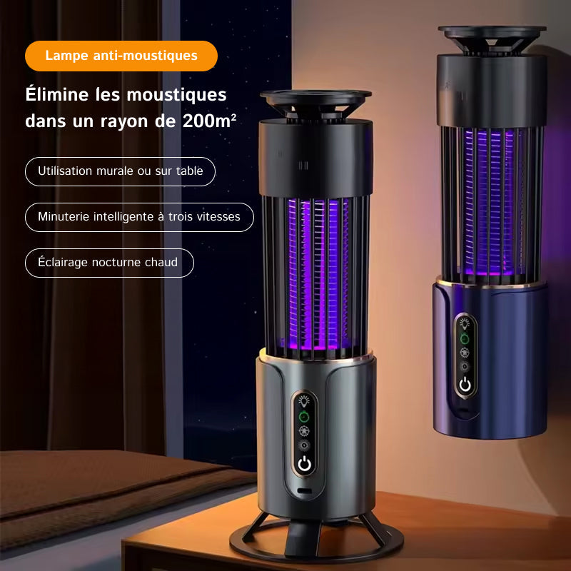 BugyTrapox Piège à Moustique Électrique 3000V UV 200m² Silencieux