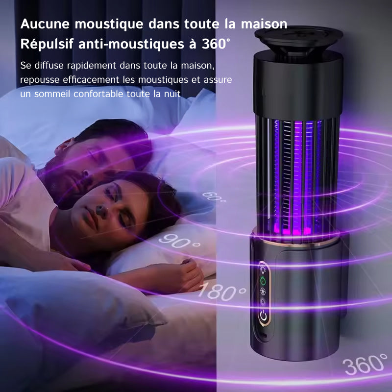 BugyTrapox Piège à Moustique Électrique 3000V UV 200m² Silencieux