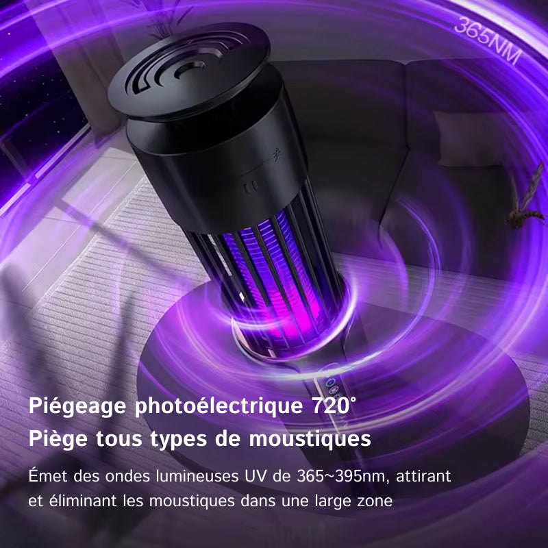 BugyTrapox Piège à Moustique Électrique 3000V UV 200m² Silencieux