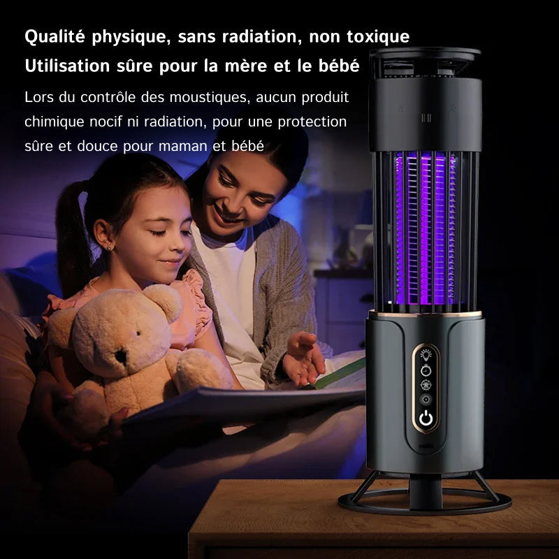 BugyTrapox Piège à Moustique Électrique 3000V UV 200m² Silencieux