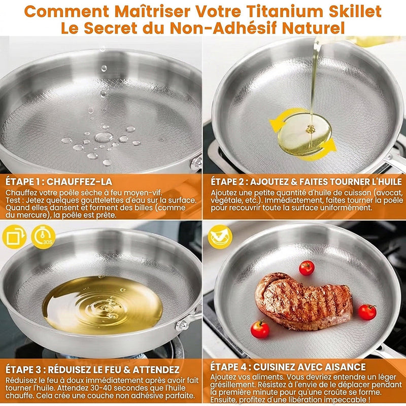 Poêle en Titane Crisporia Antiadhésive Sans Produits Chimiques