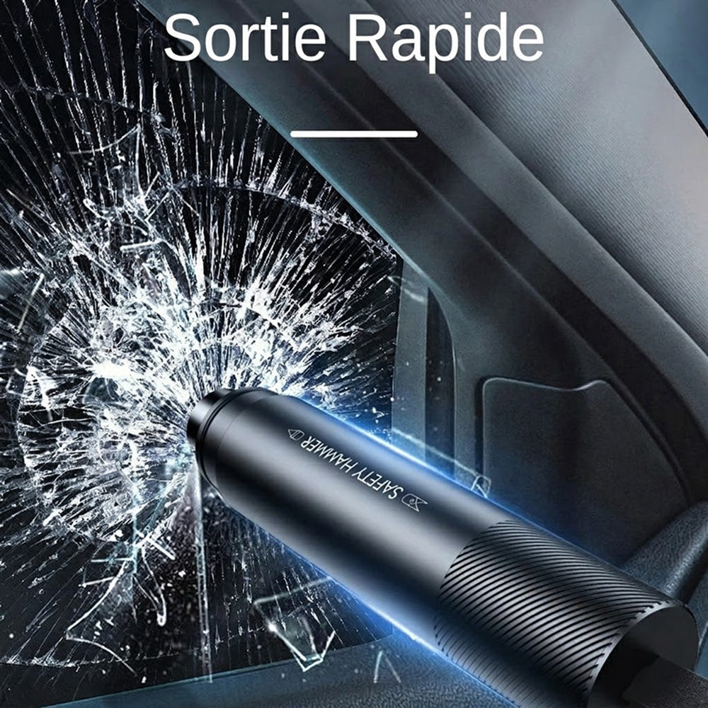 GlasiTeki Brise-Vitre et Coupe-Ceinture Outil Sécurité Auto 2-en-1