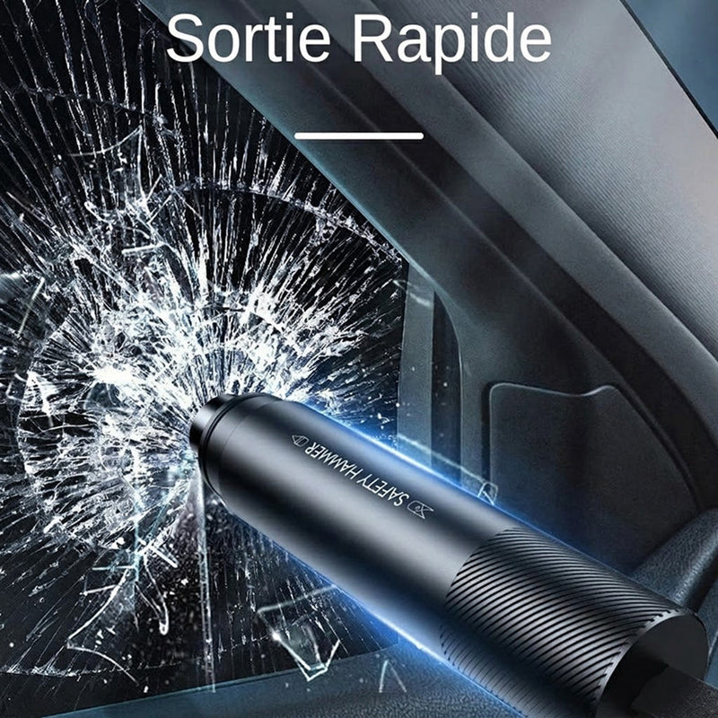 GlasiTeki Brise-Vitre et Coupe-Ceinture Outil Sécurité Auto 2-en-1