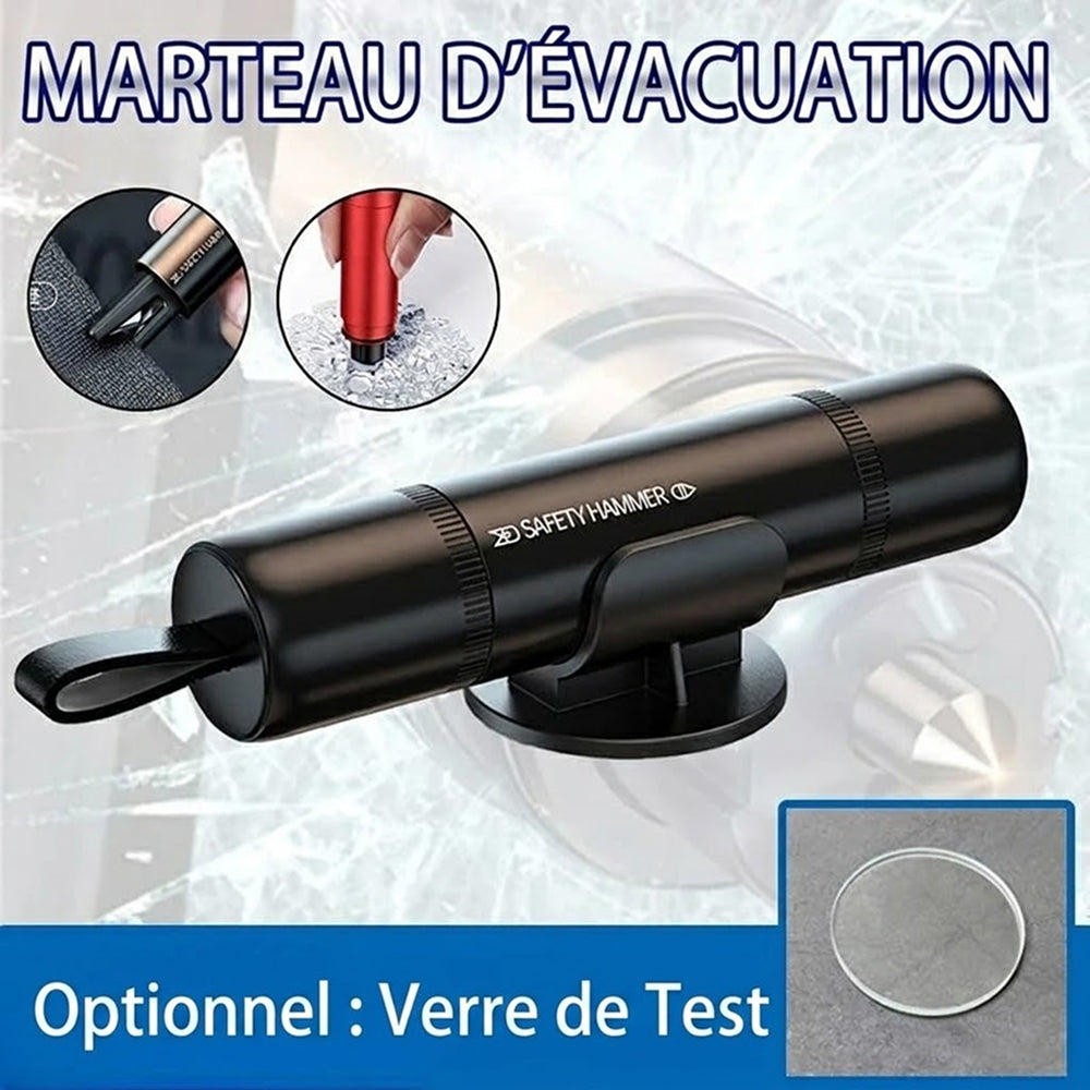 GlasiTeki Brise-Vitre et Coupe-Ceinture Outil Sécurité Auto 2-en-1