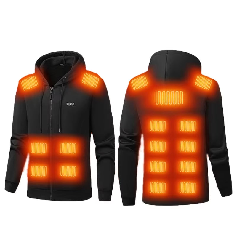 HoodyCoze Sweat Chauffant Homme & Femme 17 Zones Thermiques