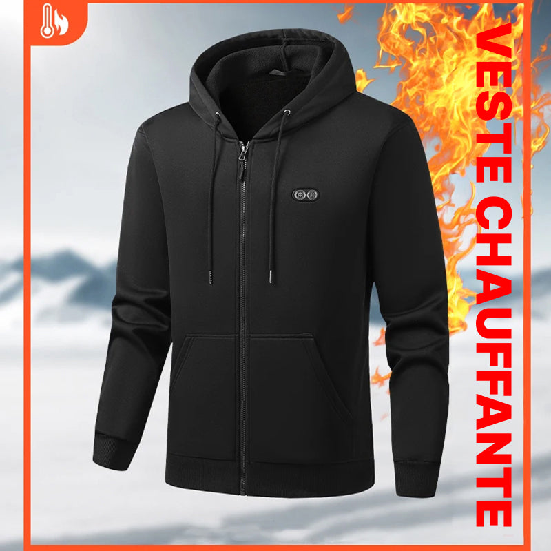 HoodyCoze Sweat Chauffant Homme & Femme 17 Zones Thermiques