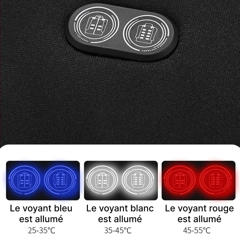 HoodyCoze Sweat Chauffant Homme & Femme 17 Zones Thermiques