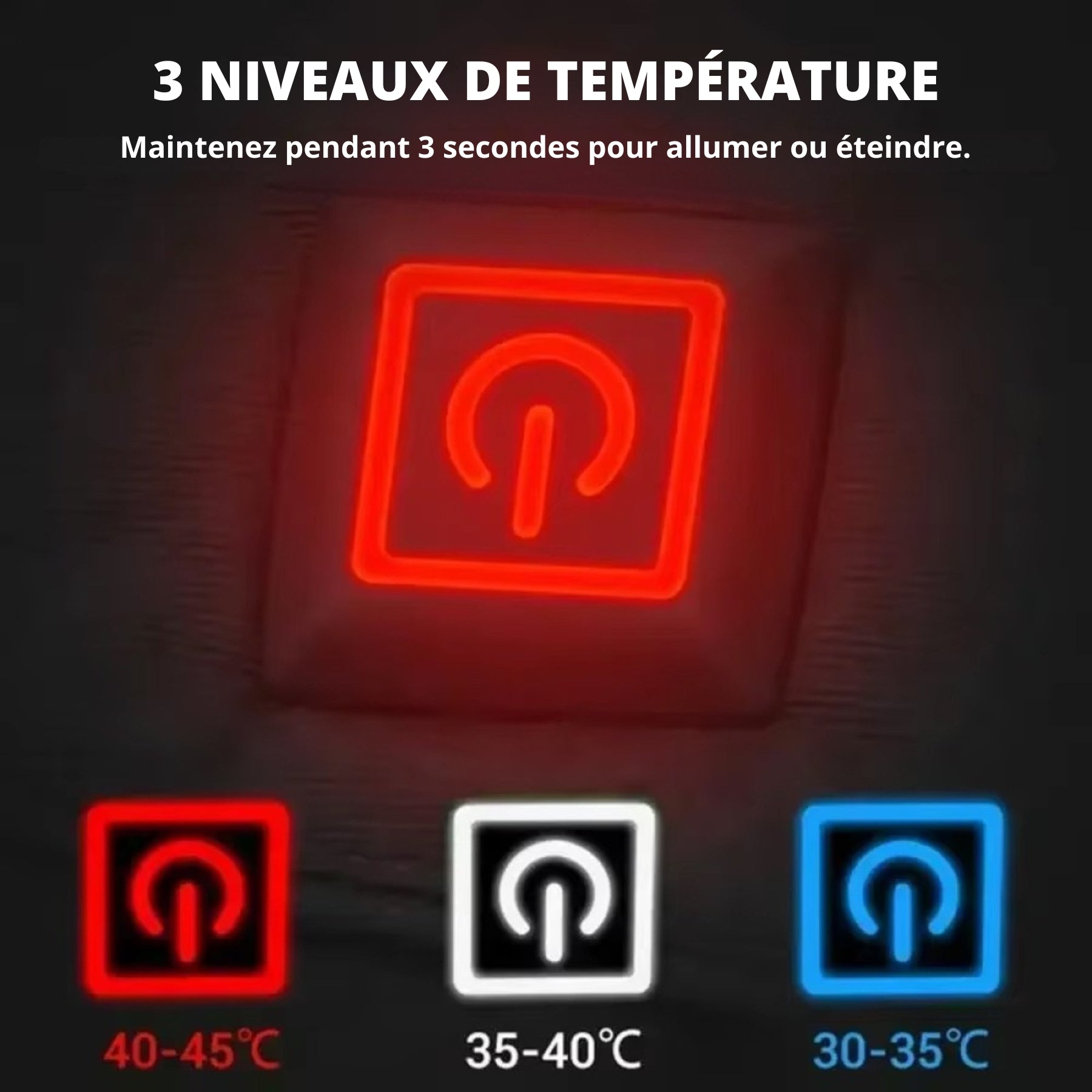 InnoWam – Gants Chauffants Intelligents Étanche 5 Doigts