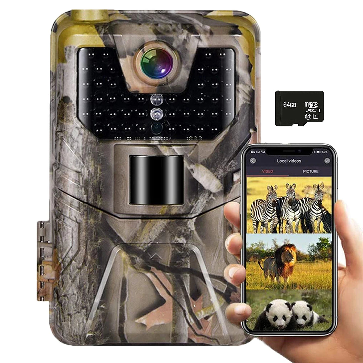 MosSnapie Caméra Faune Sauvage & Animaux de Jardin 4K WiFi