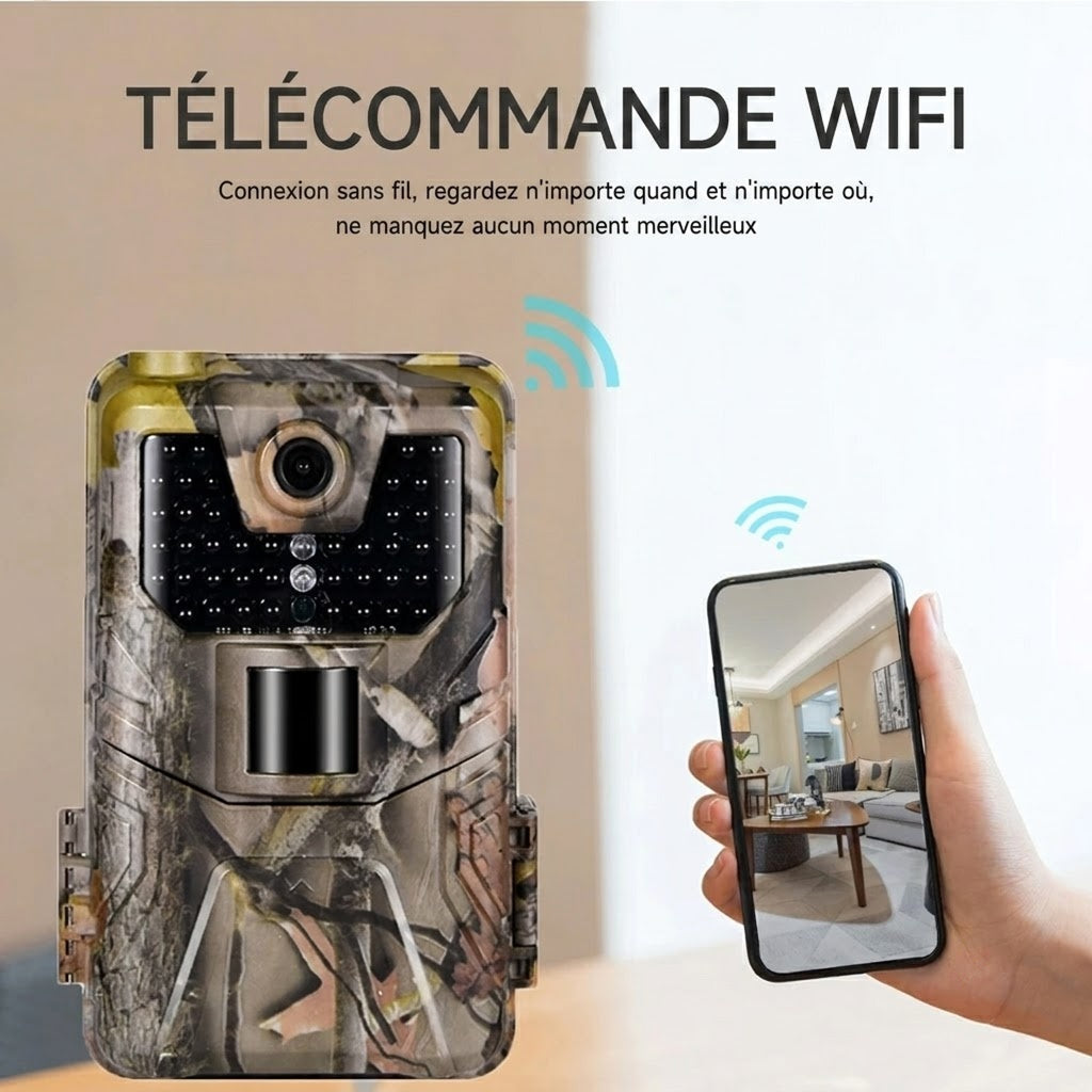 MosSnapie Caméra Faune Sauvage & Animaux de Jardin 4K WiFi