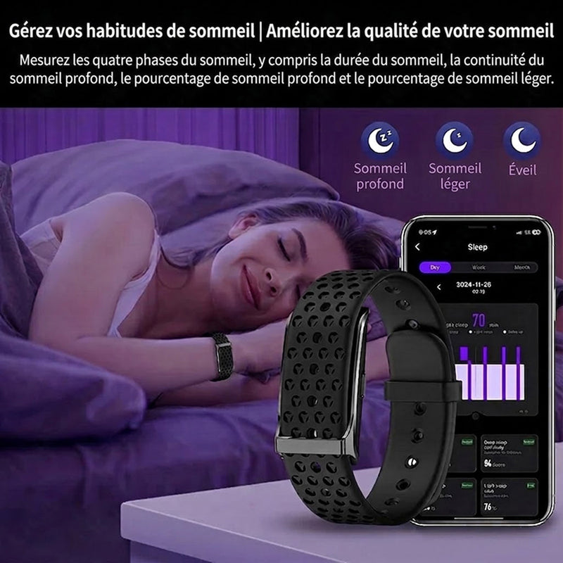StryaVex | Traqueur D’Activité & Bracelet Connecté Autonomie 30 Jours