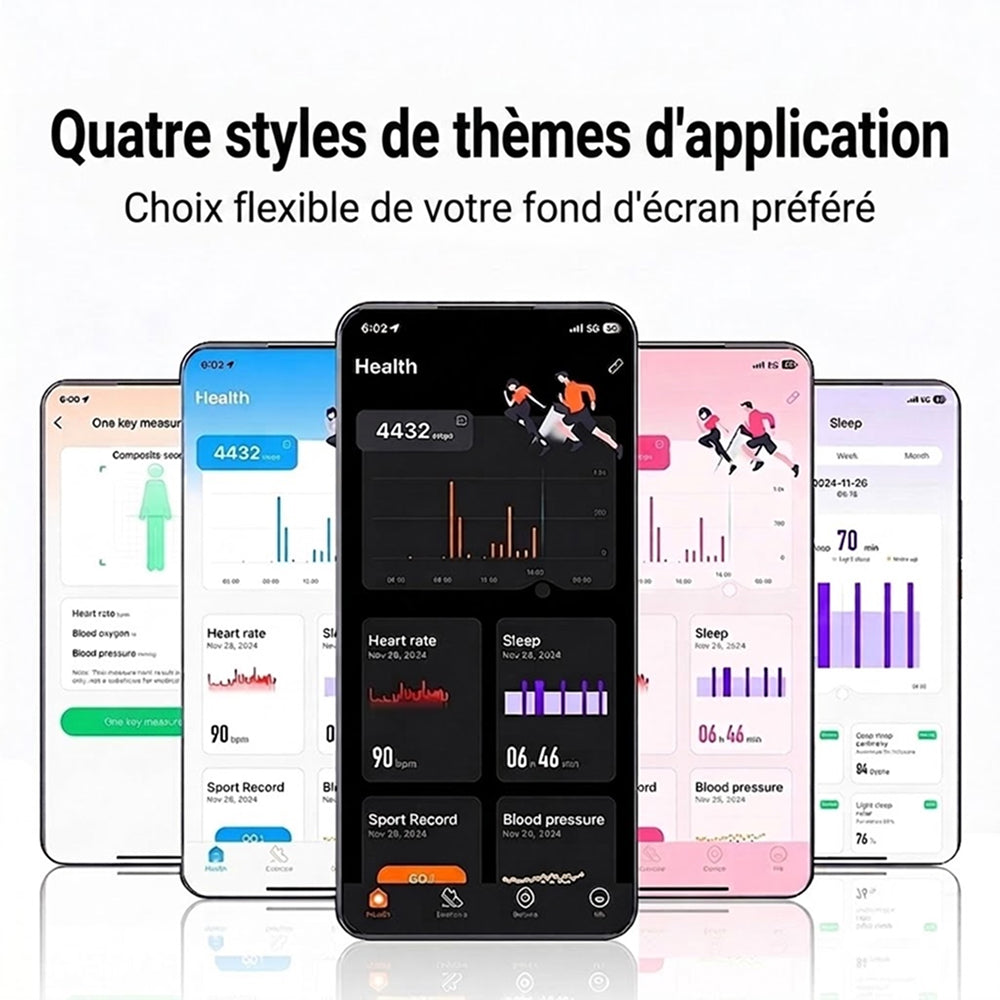StryaVex | Traqueur D’Activité & Bracelet Connecté Autonomie 30 Jours