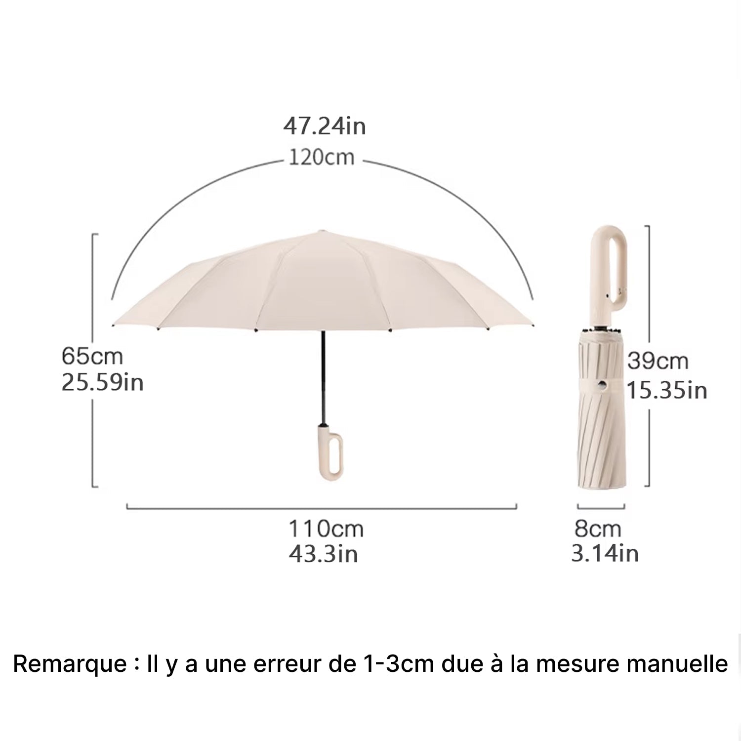 TempoEsta Parapluie Anti-Tempête Renforcé Résistant au Vent