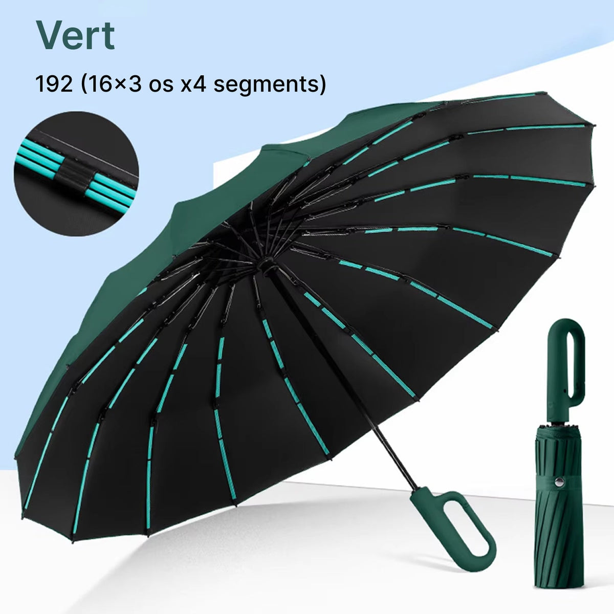 TempoEsta Parapluie Anti-Tempête Renforcé Résistant au Vent