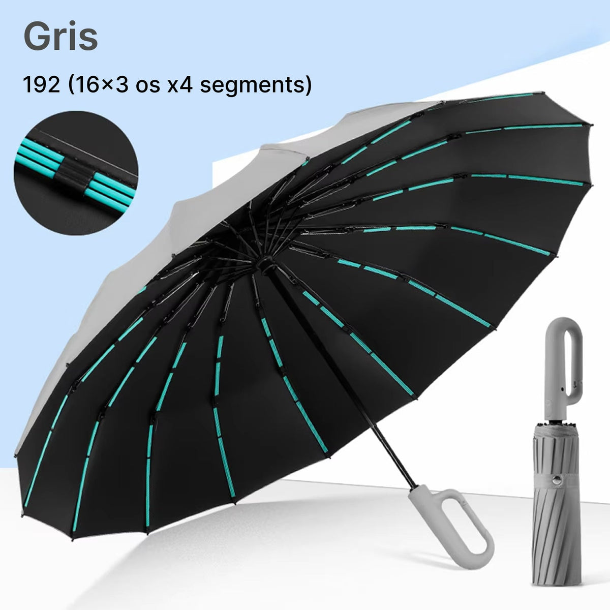 TempoEsta Parapluie Anti-Tempête Renforcé Résistant au Vent