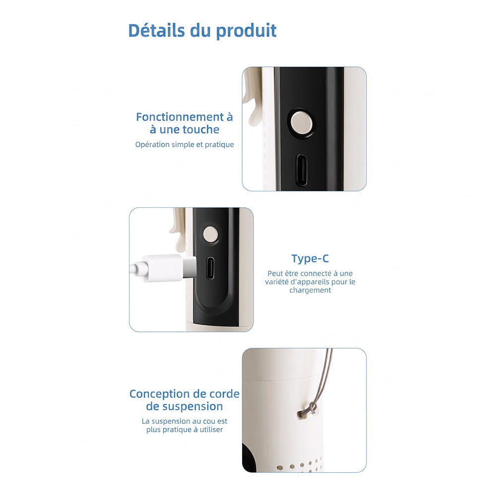 WindyonGo Ventilateur Portable Cryo 0°C Rechargeable 3000mAh